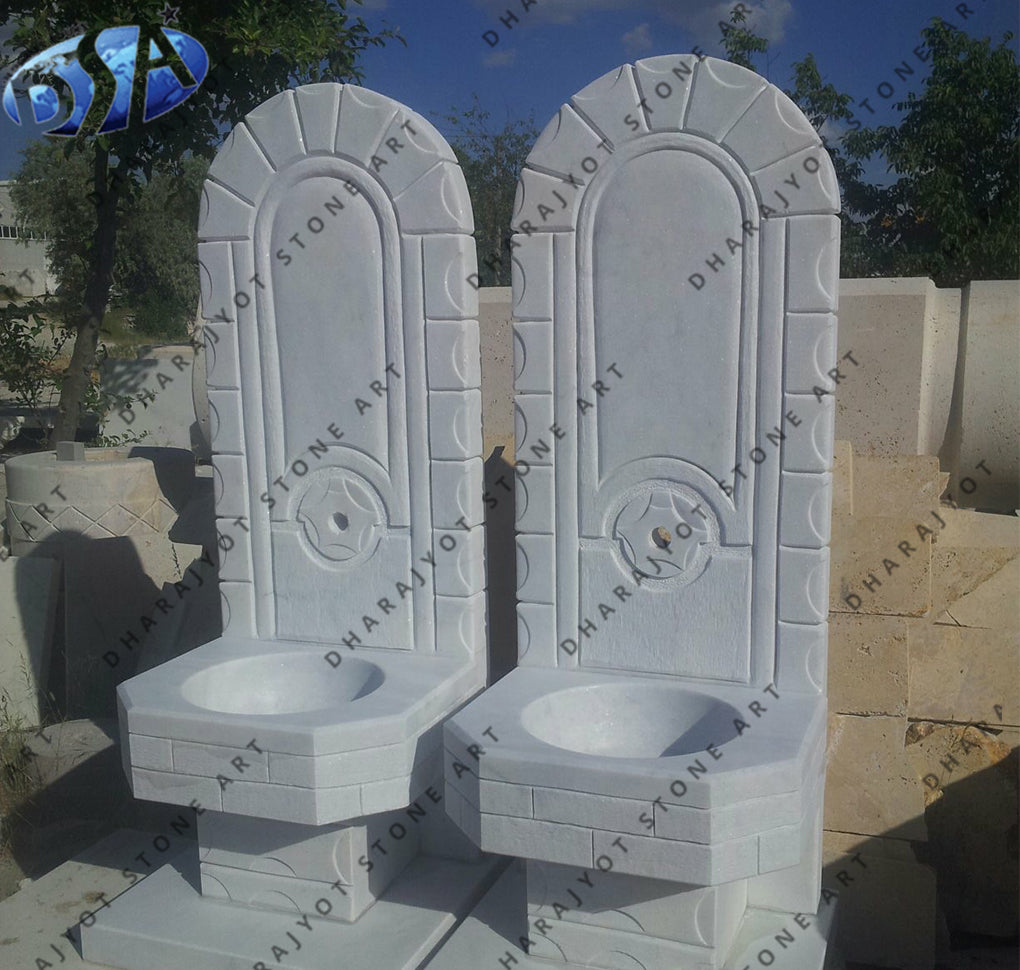 White Marble Modern Washbasin