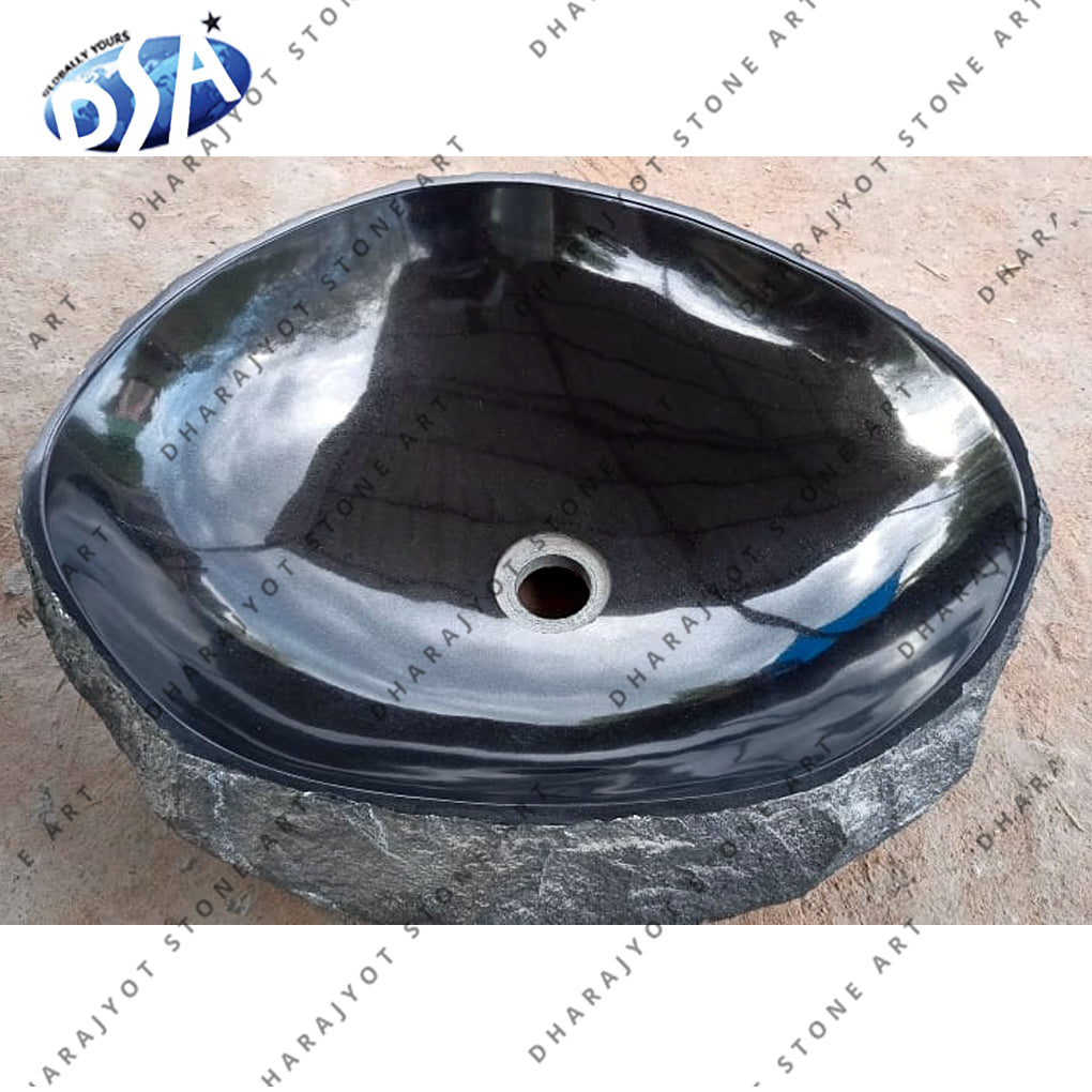 Natural River Lava Stone Hand Wash Basin Sink