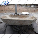 Antique Handmade Yellow Rustic Counter Marble Sink Basin Bathroom
