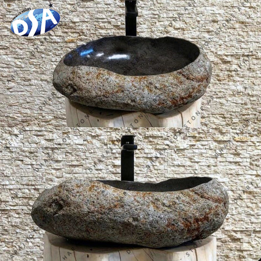 Natural River Lava Stone Hand Wash Basin