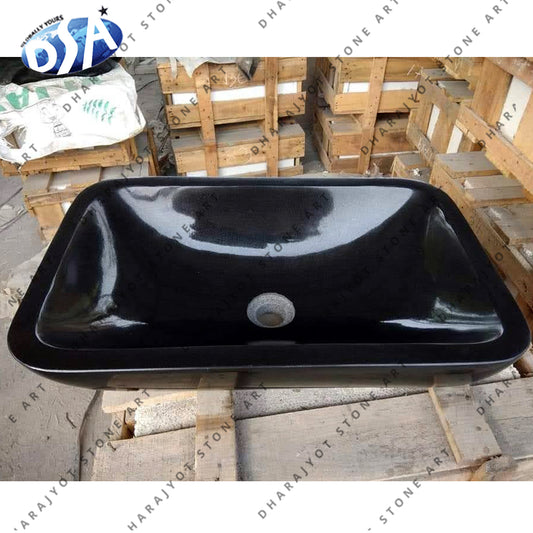 Black Marble Square Wash Basin