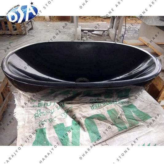 Black Stone Countertop Basin Sink