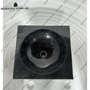 Modern Hand-Carved Polished Black Marble Pedestal Washbasin