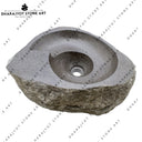 Indoor Black Marble Pedestal Stone Sinks Bathroom