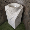 Natural Carrara White Marble Pedestal Wash Basin