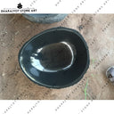 Black Natural River Stone Bowl Washbasin Sink