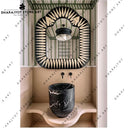 Customized Washroom Black Stone Modern Design Washbasin