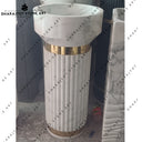 White Stone Pedestal Wash Basin