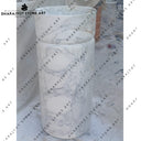 Free Standing White Marble Unique Pedestal Washbasin