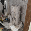 One Piece Marble Pedestal Wash Basin Sink