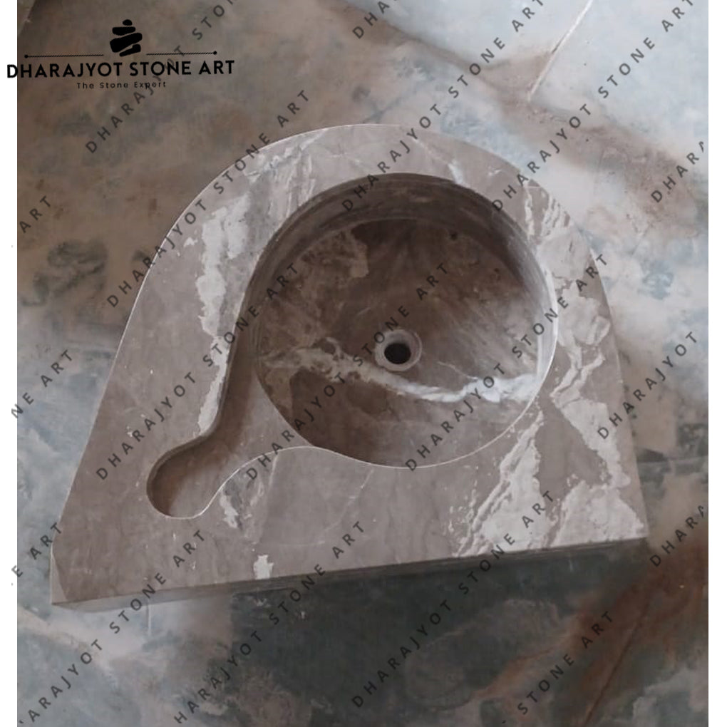 Grey Marble Countertop Vanity Wash Basin