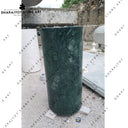 Free Standing Natural White Green Marble Stone Pedestal Washbasin
