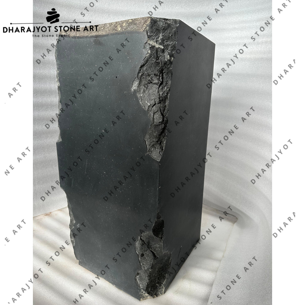 Handcrafted Natural Black Basalt Pedestal Washbasin