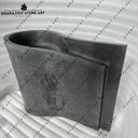 Luxury Bathrooms Curved Black Basalt Washbasin