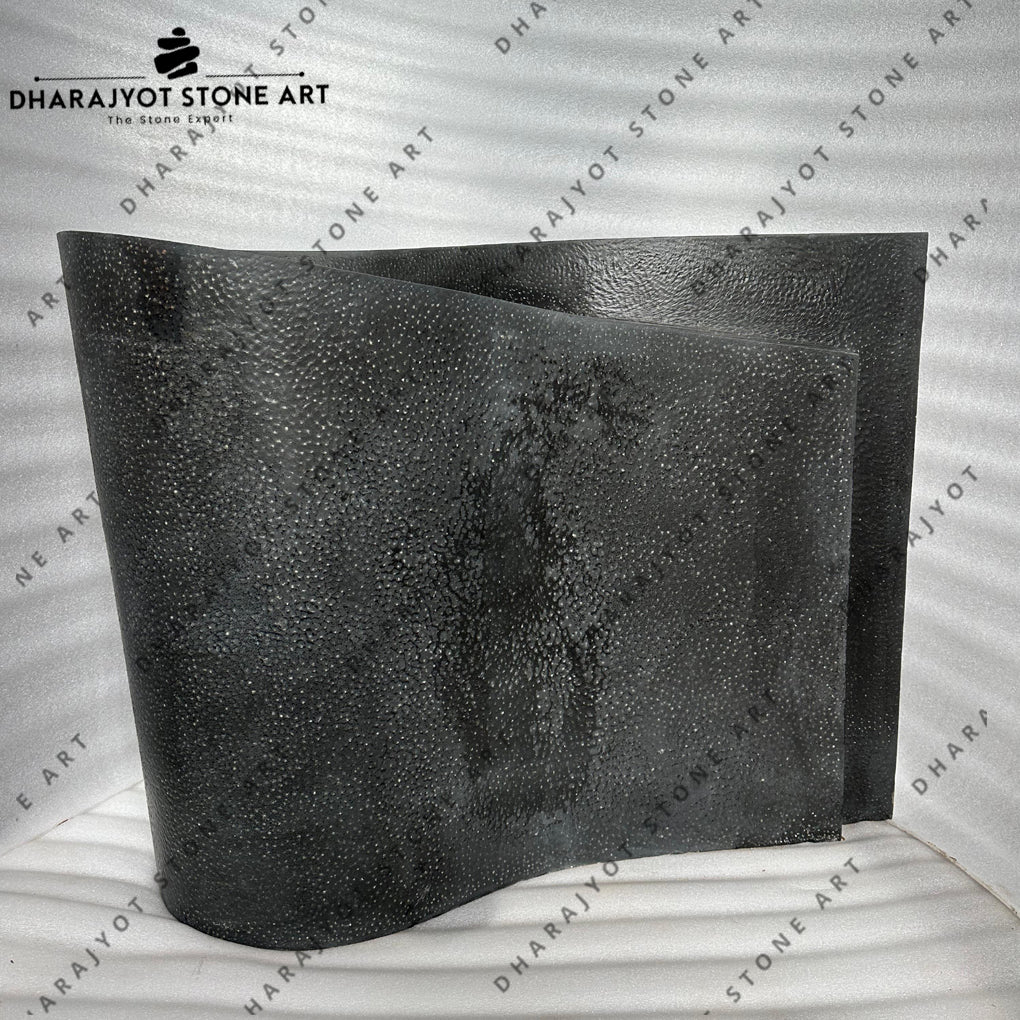 Luxury Bathrooms Curved Black Basalt Washbasin