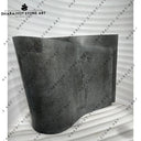 Luxury Bathrooms Curved Black Basalt Washbasin