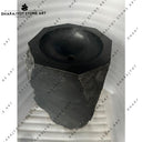 Natural Rock Modern Black Basalt Stone Washbasin