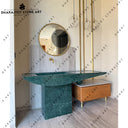Organic Green Natural Marble Stone Pedestal Sink