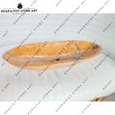 Modern Polished Oval Rainforest Brown Marble Washbasin