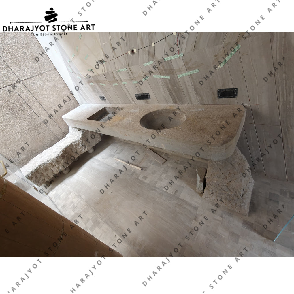 Luxury Natural Stone Double Washbasin