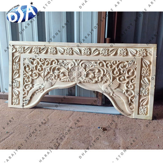 Sandstone Hand Carved Jalli Screen