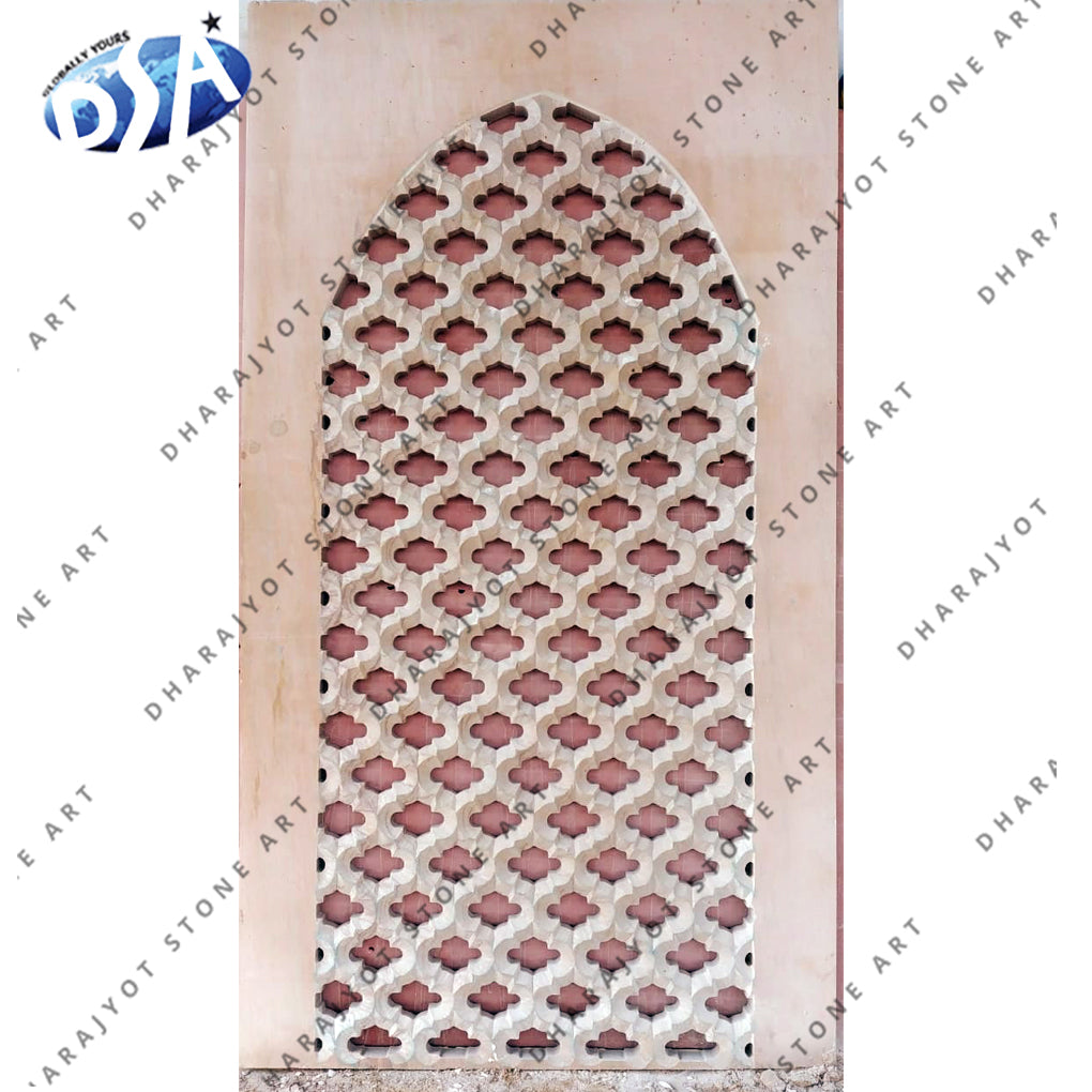 Red Designer Stone Jali Screen