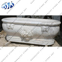 Hand Carved White Marble Bathtub