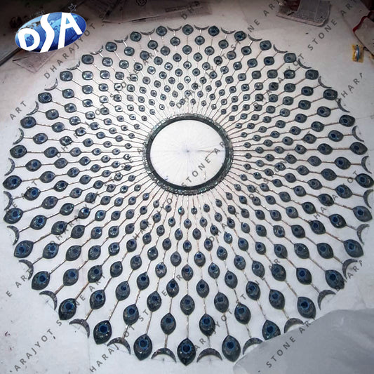 Floral White Marble Inlay Work