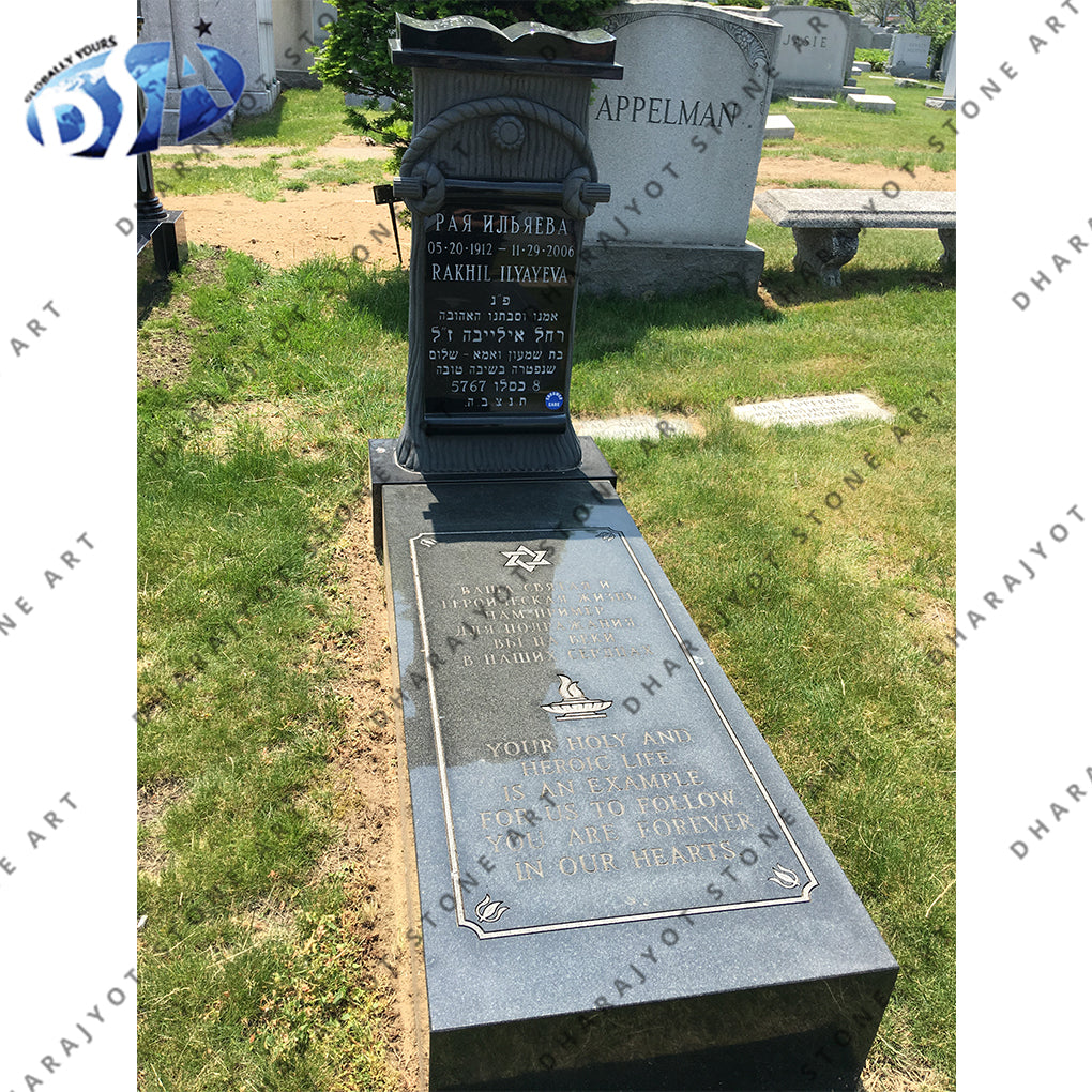 Black Granite Hand Carving Monument