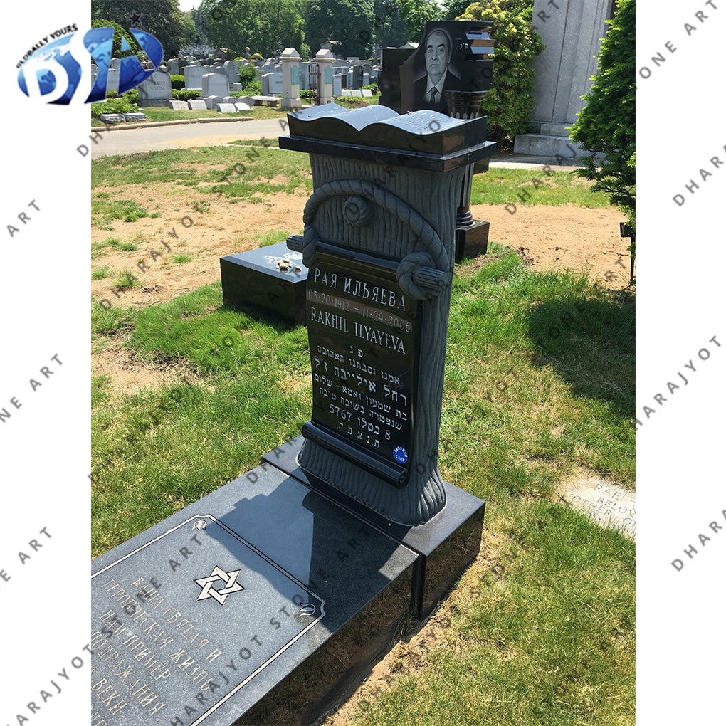Black Granite Hand Carving Monument