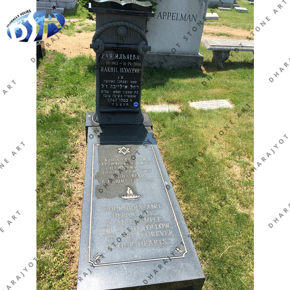 Black Granite Hand Carving Monument