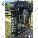 Double Ledger Black Granite Monument