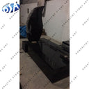 Black Granite Stone Hand Carving  European Style Monument