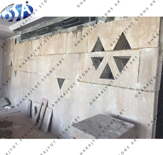 Beautiful White Sandstone Slabs Block