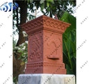 Red Sandstone Antique Carved Tulsikyara