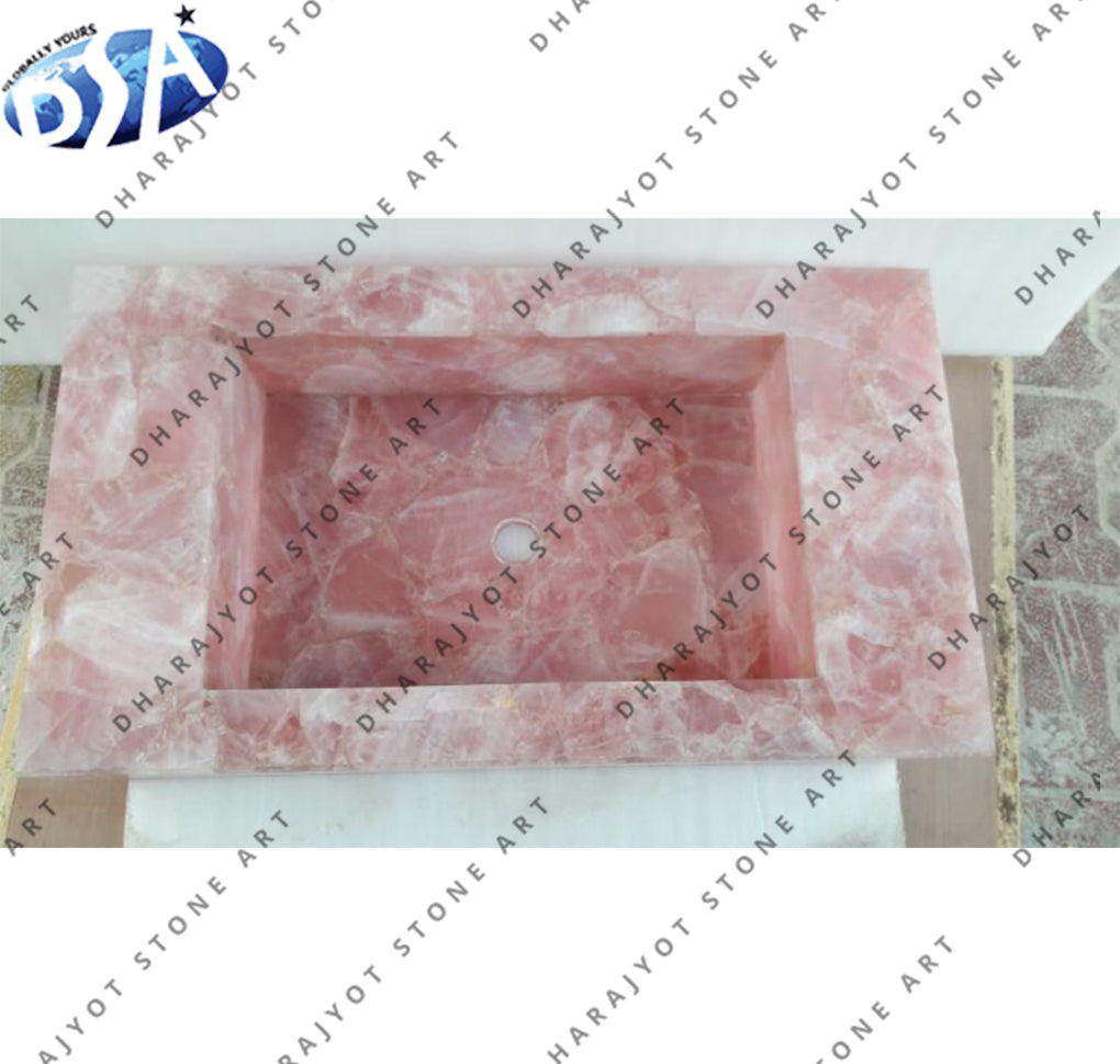 African Rose Quartz Washbasin