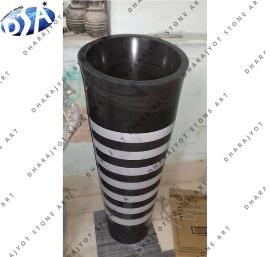 Black Marble Beautiful Design Standing Washbasin Sink