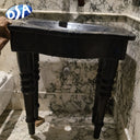 New Design Standing Black Marble Bathroom Washbasin